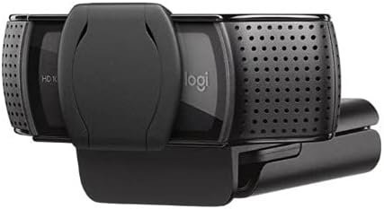 Logitech C920S Pro HD Webcam Bundle with Webcam Stand with Selfie Ring Light and 4-Port USB Hub (3 Items)