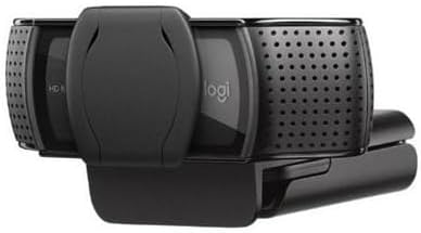 Logitech C920S Pro HD Webcam Bundle with Webcam Stand with Selfie Ring Light and 4-Port USB Hub (3 Items)