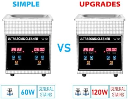 2L Ultrasonic Cleaner, 120W Digital Timer, Professional Jewelry & Coin Cleaner, Compact Nail Art Tool Cleaner, Small Industrial Ultrasonic Machine, Efficient & Powerful Cleaning Solution