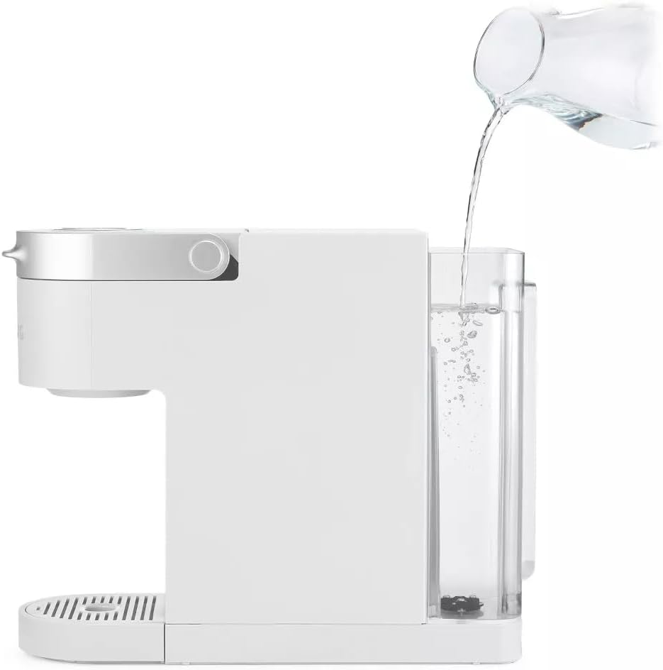 K-Iced Plus Single-Serve Coffee Maker & Espresso Machine - Brews Iced & Hot Coffee, Compact Design, Fits Travel Mugs, 46 oz Removable Water Reservoir, Auto Shut-Off, KCup Compatible, White