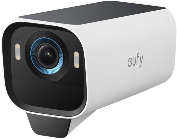 eufy Security eufyCam S3 Pro Add-on Cam with Smart Display E10, MaxColor Night Vision, 4K Security Camera with Solar Panel, Face Recognition AI, Expandable Local Storage, No Monthly Fee