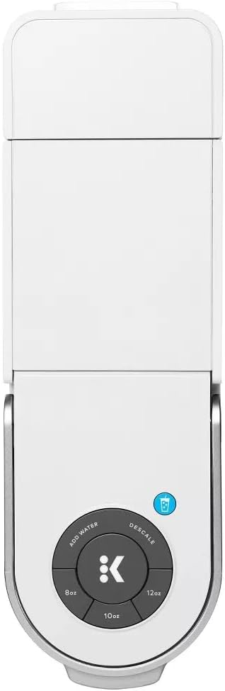 K-Iced Plus Single-Serve Coffee Maker & Espresso Machine - Brews Iced & Hot Coffee, Compact Design, Fits Travel Mugs, 46 oz Removable Water Reservoir, Auto Shut-Off, KCup Compatible, White