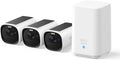 eufy Security eufyCam E40 3-Cam Kit (HomeBase 2), Outdoor Wireless Solar Security Camera, 2K Resolution with Integrated Solar Panel, MaxColor Night Vision, Expandable Local Storage, No Monthly Fee