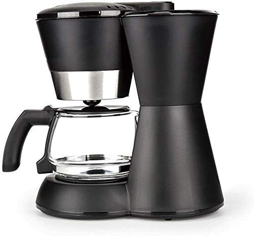Coffee Machine Coffee Machine, Filter Coffee Machine,0.65L Capacity Coffee Maker Producing Up to 6 Cups,Anti-Drip, Permanent Reusable Filter,Black,Compatible
