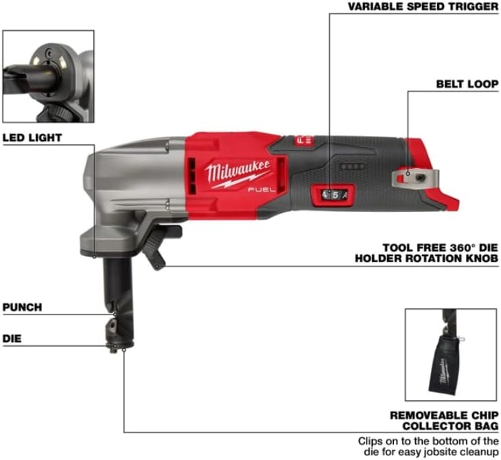 Milwaukeey Milwaukee M12 FUEL 16 Gauge Variable Speed Nibbler, Tool Only