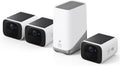 eufy Security S220 SoloCam 3-Cam Pack with Homebase 3, Solar Security Camera, Wireless Outdoor Camera, Continuous Power, 2K Resolution, Wireless, 2.4 GHz Wi-Fi, No Monthly Fee, HomeBase 3 Compatible
