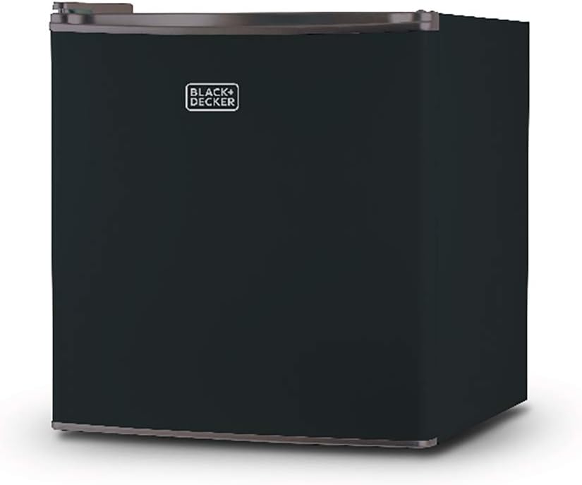 BLACK+DECKER BCRK17B Compact Refrigerator Energy Star Single Door Mini Fridge with Freezer, 1.7 Cubic Feet, Black & Keurig® K-Supreme Single Serve K-Cup Pod Coffee Maker, MultiStream Technology, Black