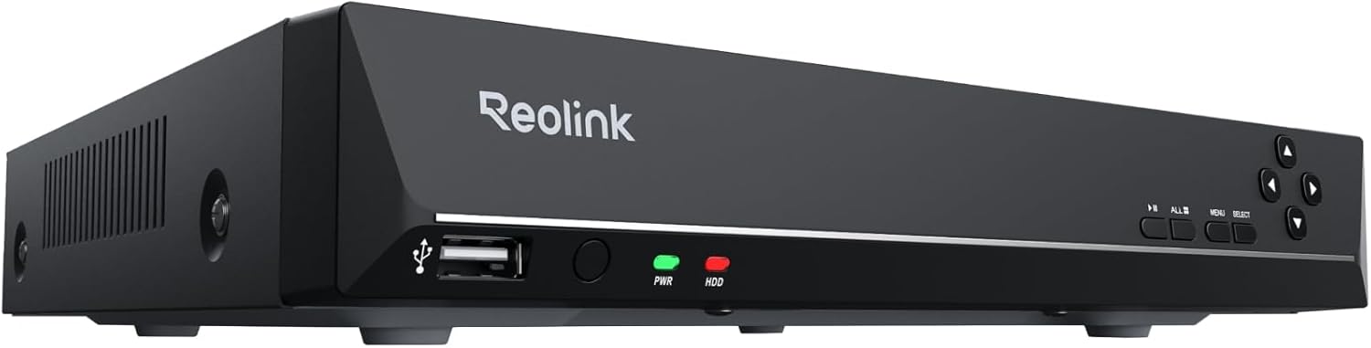 REOLINK 8CH Network Video Recorder for Home Security Camera System, 24/7 Recording(HDD Not Included), Only Work with 16MP/12MP/4K/8MP/5MP/4MP REOLINK PoE IP Camera, RLN8-410