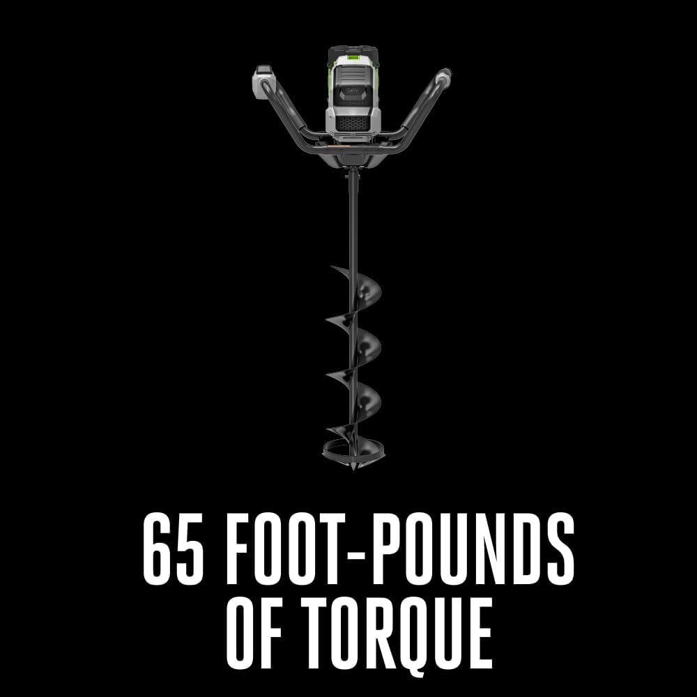 EGO Power+ 8' Auger, Electric Ice Auger for Ice Fishing, Includes 56V 5.0Ah Battery and Charger - IG0804