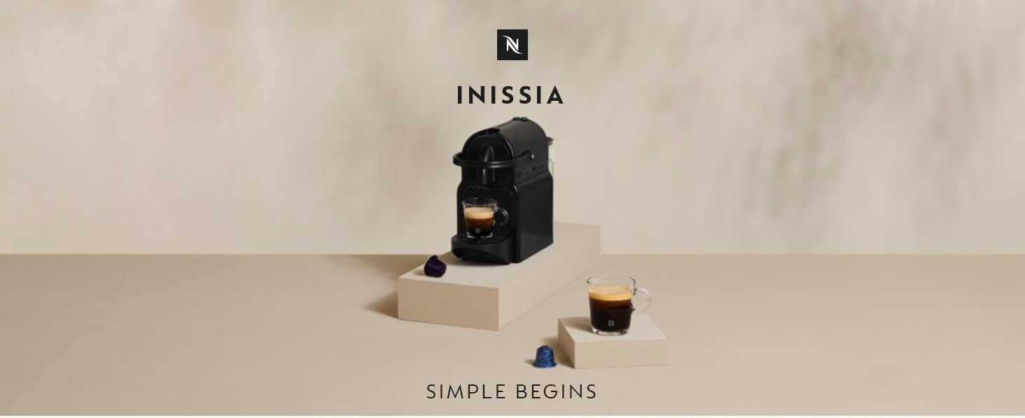Nespresso Inissia Espresso Machine by De'Longhi with Milk Frother, 24 ounces, Black