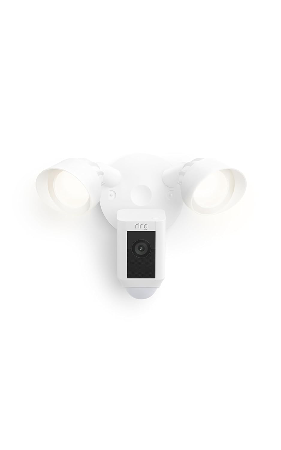 Ring Floodlight Cam Plus with Plug-In Mount - Plug-in power Outdoor Camera, 1080p Video, Live View with Color Night Vision, Two-Way Talk, Siren, Motion detection and alerts, Works with Alexa | White