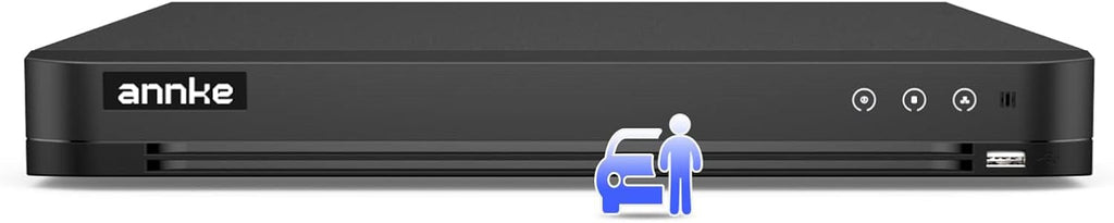 ANNKE 16CH 4K Security AI DVR with Motion Detection, 8MP H.265+ Surveillance CCTV Recorder for Home & Business, Easy Live View, Support TVI/AHD/CVI/CVBS/IPC Input, NO HDD
