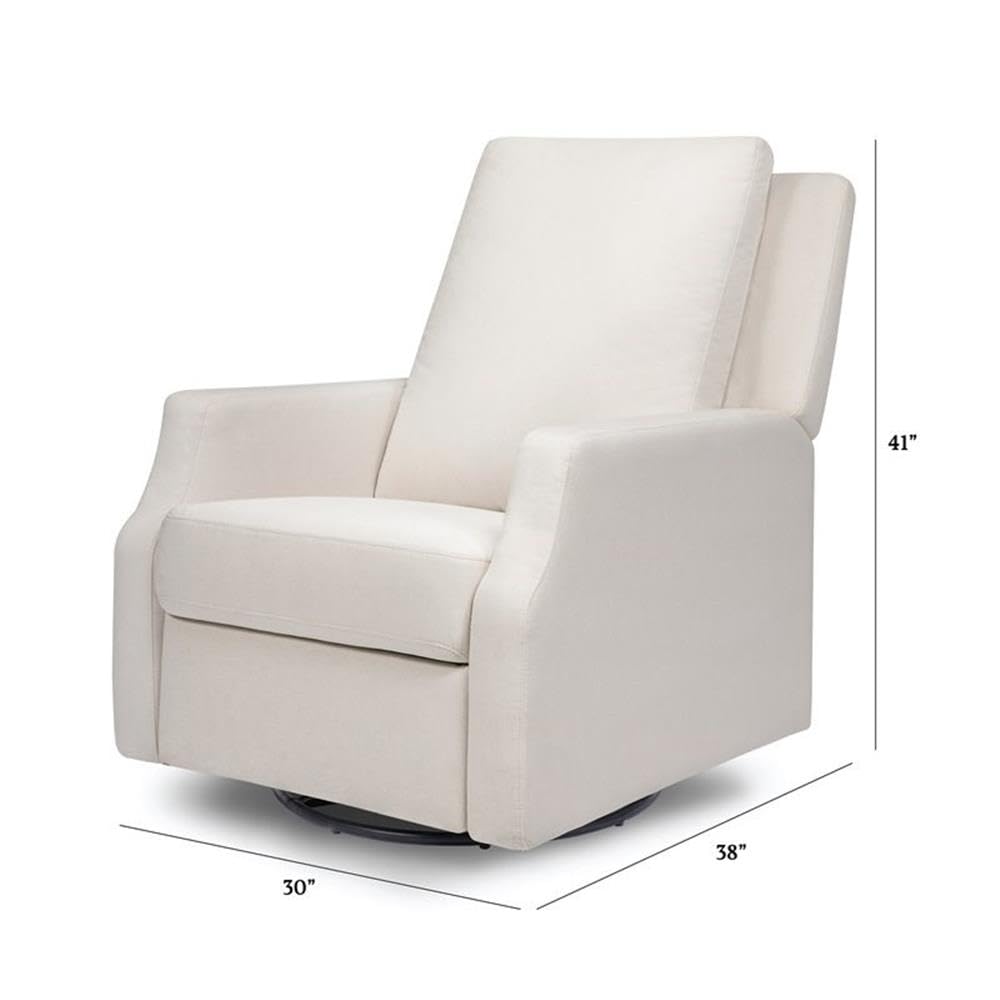Namesake Crewe Glider Recliner Nursery Chair - GREENGUARD Gold & Certi-PUR US Certified Rocker Recliner - Glider Rocking Chair for Nursery & Living Room - Manual, 360° Swivel, Performance Cream