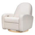 Babyletto Nami Electronic Power Recliner & Swivel Glider with USB Port in Performance Cream Eco-Weave with Light Wood Base,Water Repellent & Stain Resistant,Greenguard Gold and CertiPUR-US Certified