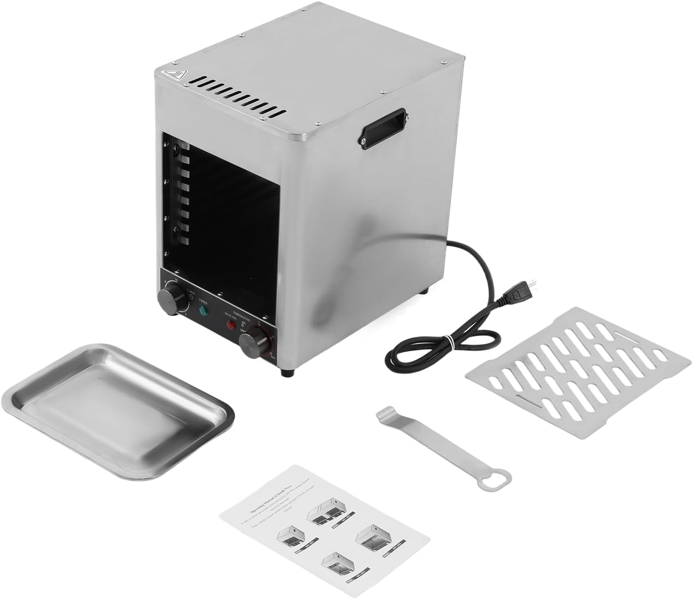 1700W Electric Steak Oven, Commercial Steak Broiler Stainless Steel Steak Grill Machine with Handle, Steak Grill Oven Steak Stove for Beef, Pork, Chicken, Vegetables, 110V 60Hz
