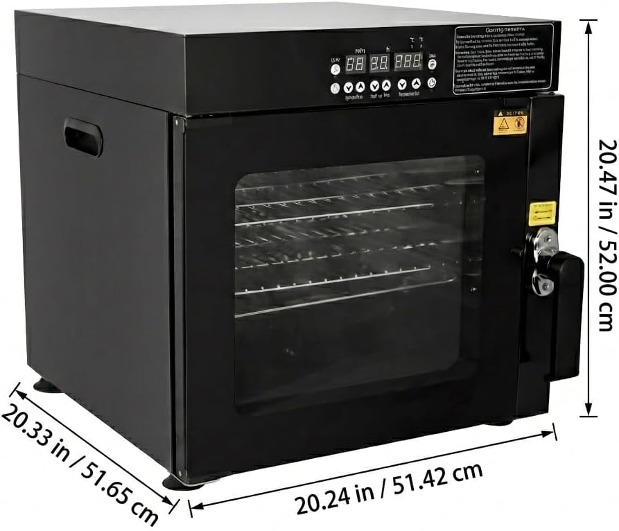 CLIVIA 3-in-1 Countertop Electric Smoker & Oven, 500°F High-Heat Roaster & Dehydrator, Stainless Steel with Viewing Window, 2-Tier Adjustable Racks, Side-Loading Wood Chip Box for Jerky, Baking & BBQ