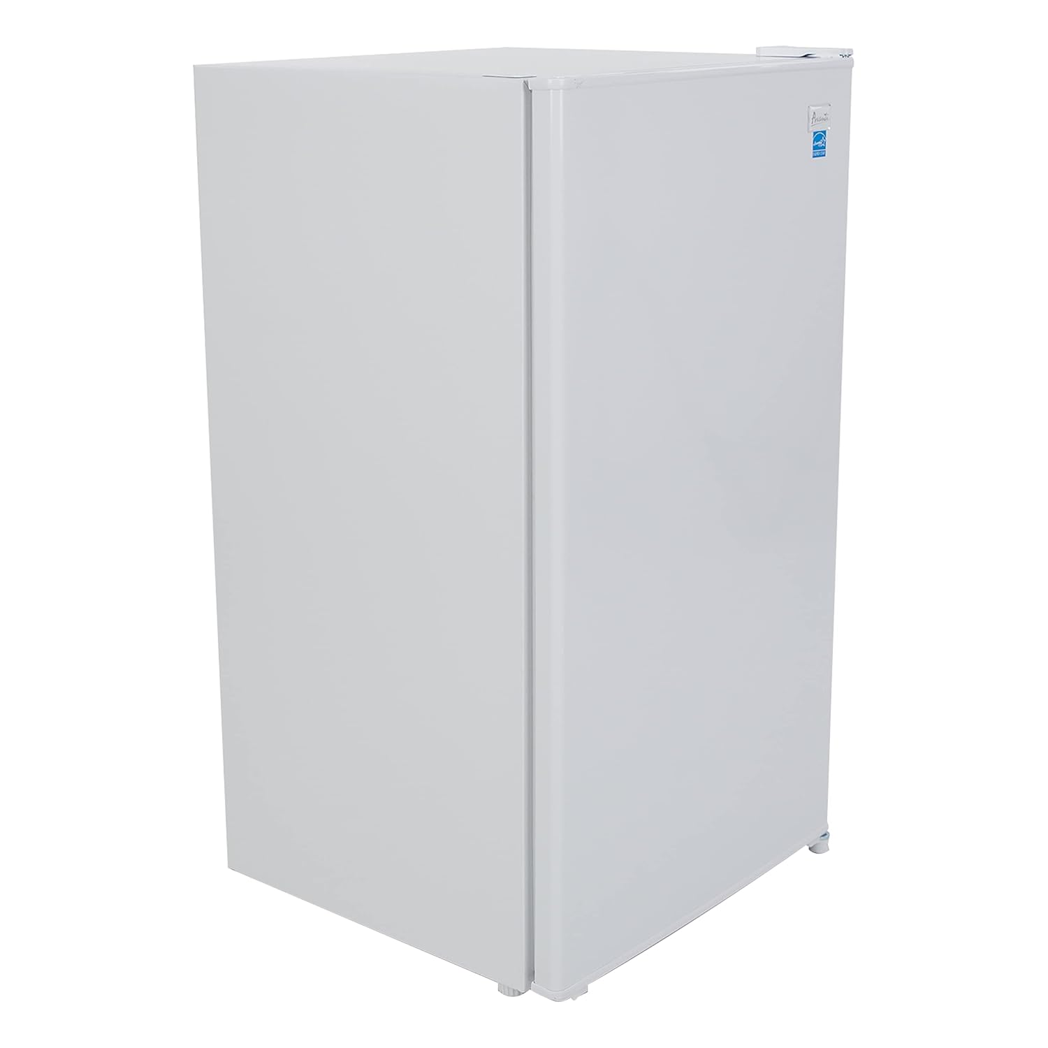 Avanti Mini Fridge Compact Refrigerator for Home Office or Dorm with Reversible Recessed Door, Adjustable Door Bins and Glass Shelves with Adjustable Temperature Control, 3.2-Cu.Ft., White