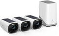 eufy Security eufyCam 3-Cam Kit,Security Camera Outdoor Wireless,4K Camera with Integrated Solar Panel,Forever Power,Face Recognition AI,Expandable Local Storage up to 16TB,2.4 GHz Wi-Fi(Renewed)