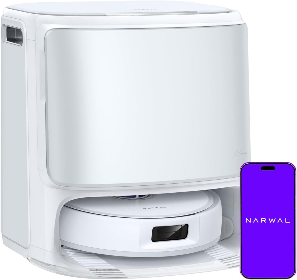 NARWAL Freo Z10 Robot Vacuum and Mop Combo, Tangle Free Robot Mop, 15,000Pa Suction, Adapts to Hard-to-Reach Areas,Self-Emptying,Mop Washing & Drying, Obstacle Avoidance,for Pet Hair & Floor (Renewed)