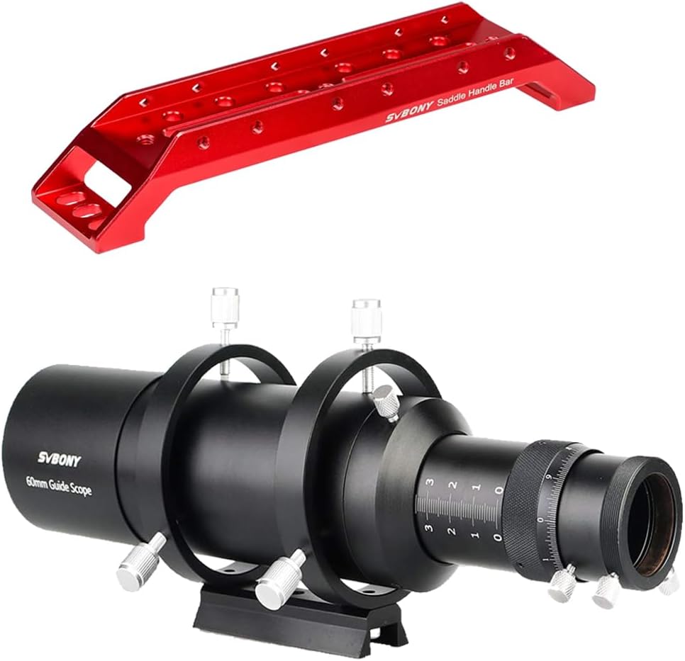 SVBONY SV106 Guide Scope with Helical Focuser Bundle with SV211 Dovetail Base 203mm (2 Items)