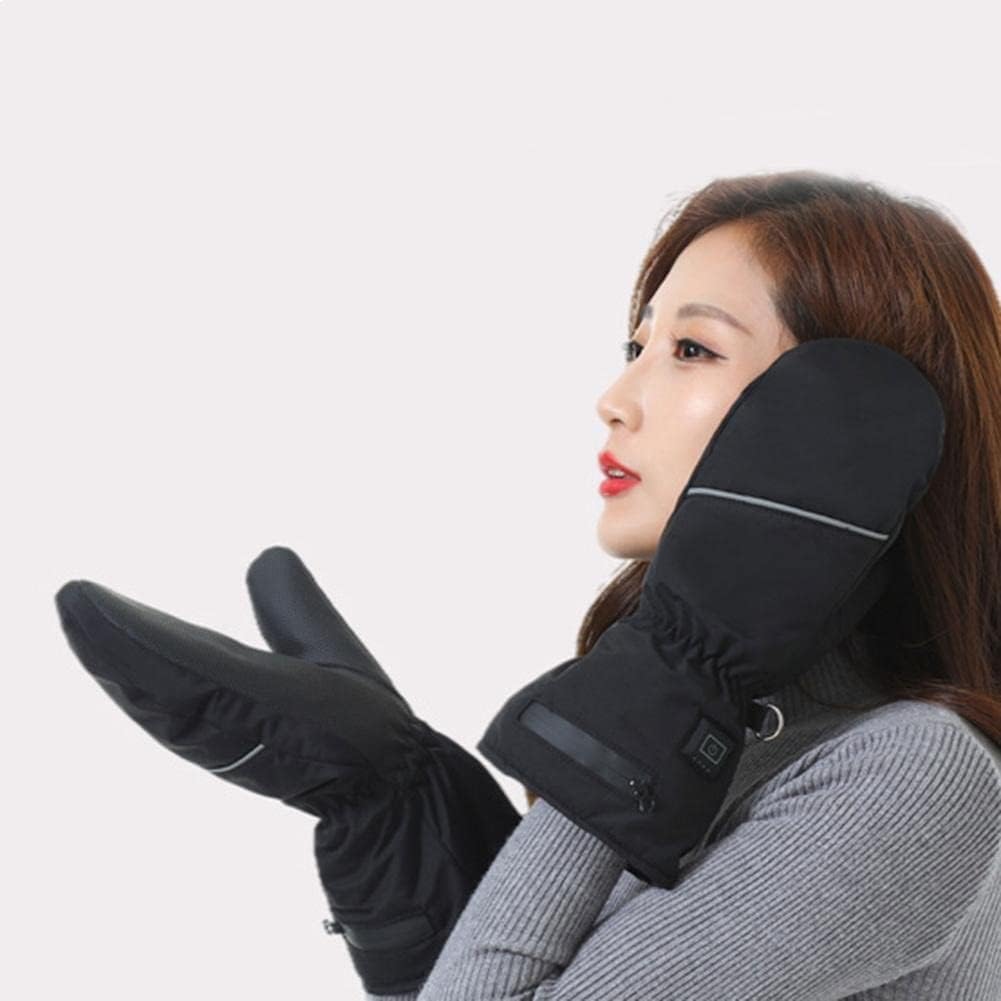 Winter Thermal Ski Cycling Heating Glove Men Women Electric Heated Gloves with 2pcs Battery Hand Warmer Mitten