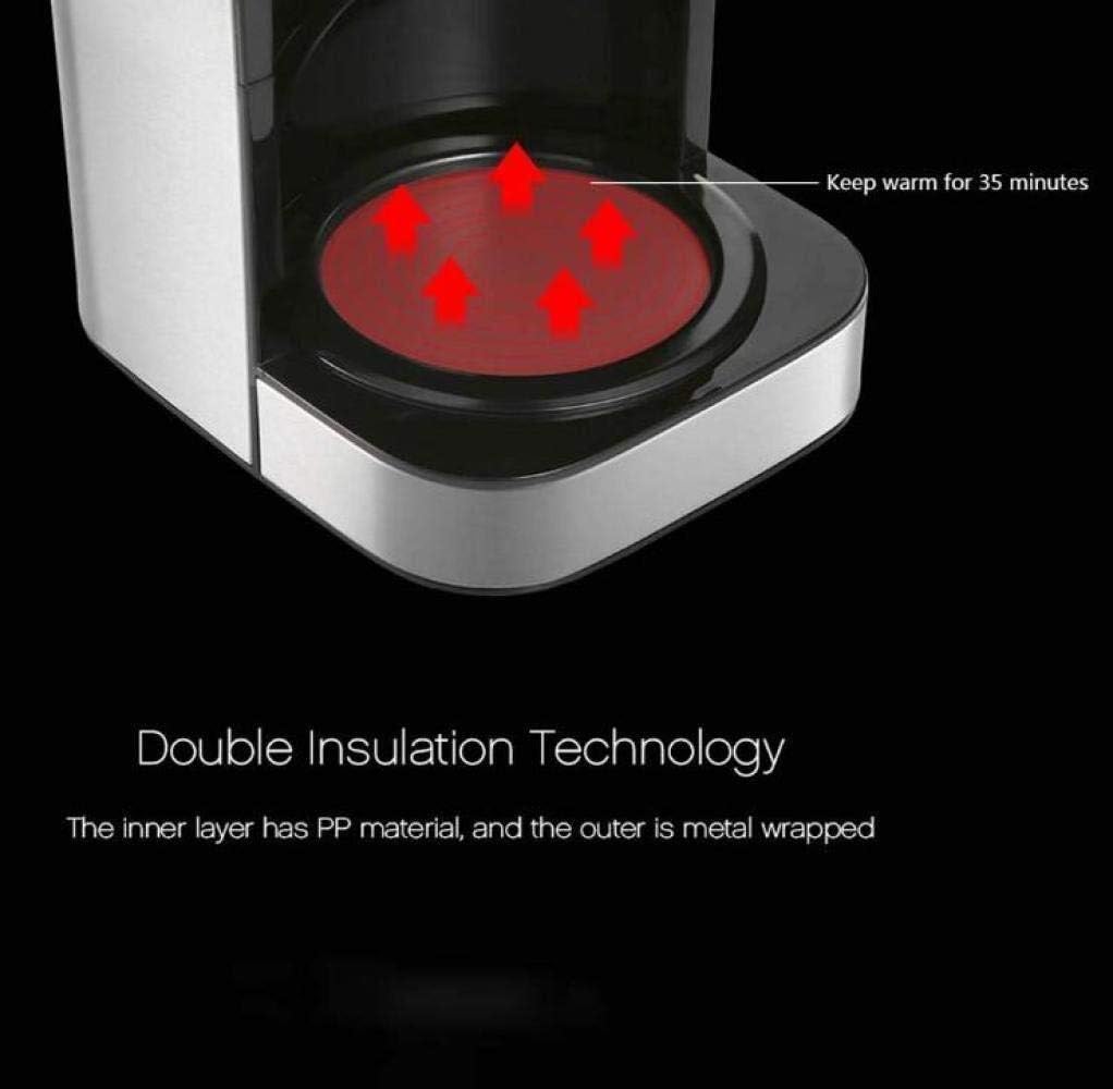 Coffee Machine Coffee Machines Drip Type Filter Coffee Pot Automatic Tea Maker Tea Machine with Glass Pot 1.5L Large Capacity Clock Anti-Drip Coffee Pot, Black