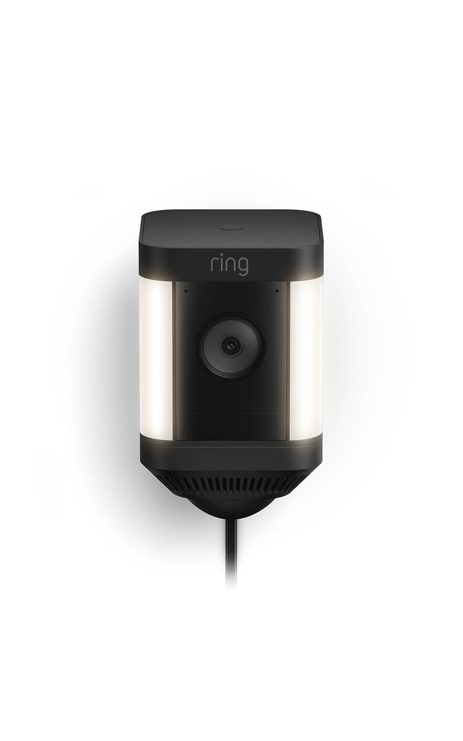Ring Spotlight Cam Plus, Plug-In (newest model), Home or business security with HD video, Two-Way Talk, Color Night Vision, and Security Siren, Black