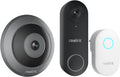 REOLINK Fisheye Camera FE-W with 2K+ 6MP 360° Panorama, 2.4/5GHz WiFi, Bundle Doorbell WiFi Camera with Smart Detection Local Storage, Front Door Camera Home Security, Customized Chime Ring