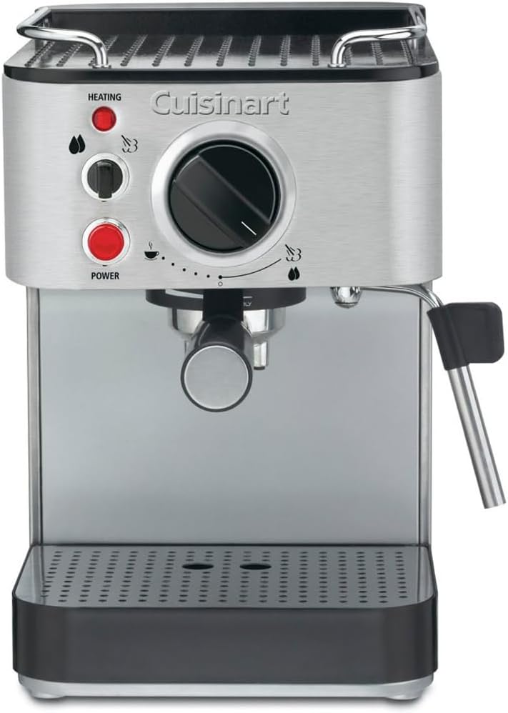 Cuisinart CBC-200SA Stainless Steel Manual Espresso Maker Bundle with 2 YR CPS Enhanced Protection Pack