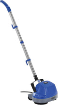 Global Industrial Mini Floor Scrubber With Floor Pads, 11' Cleaning Path, Dual Nylon Scrub Brushes, Cleans & Polishes Tile, Wood, Marble and other Hard Floors