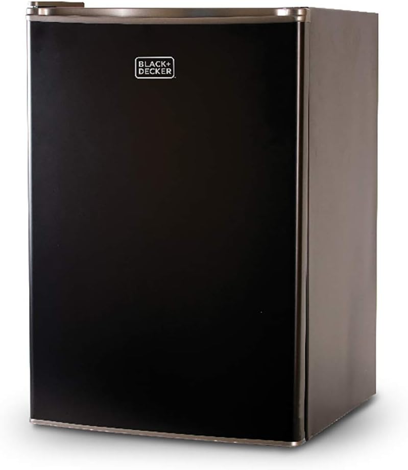 BLACK+DECKER BCRK25B Compact Refrigerator Energy Star Single Door Mini Fridge with Freezer, 2.5 Cubic Feet, Black & Keurig® K-Supreme Single Serve K-Cup Pod Coffee Maker, MultiStream Technology, Black