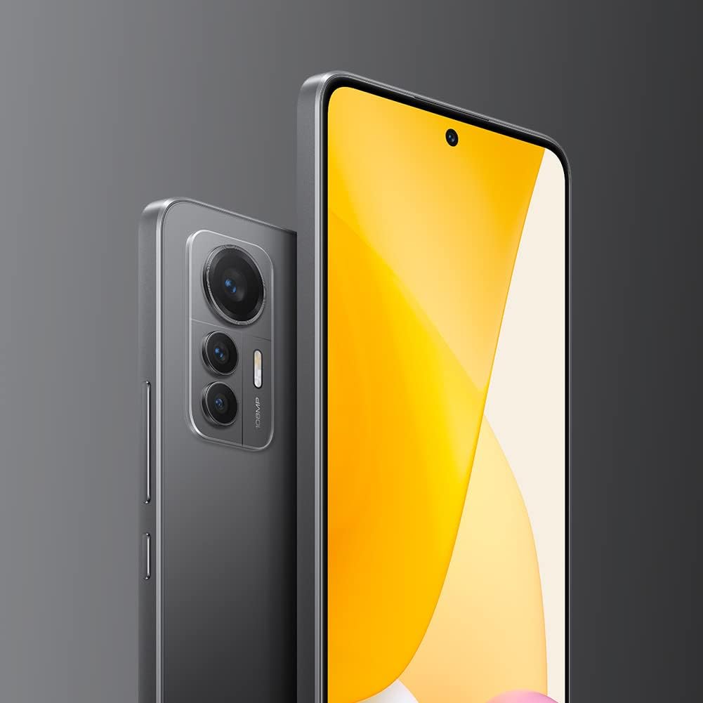 XIAOMI 12 Lite 5G + 4G LTE (128GB + 8GB) Global Version Unlocked 6.55' 108MP Triple Camera (Tmobile Mint & Global) + (w/Fast Car Charger Bundle) (Lite Black Global)