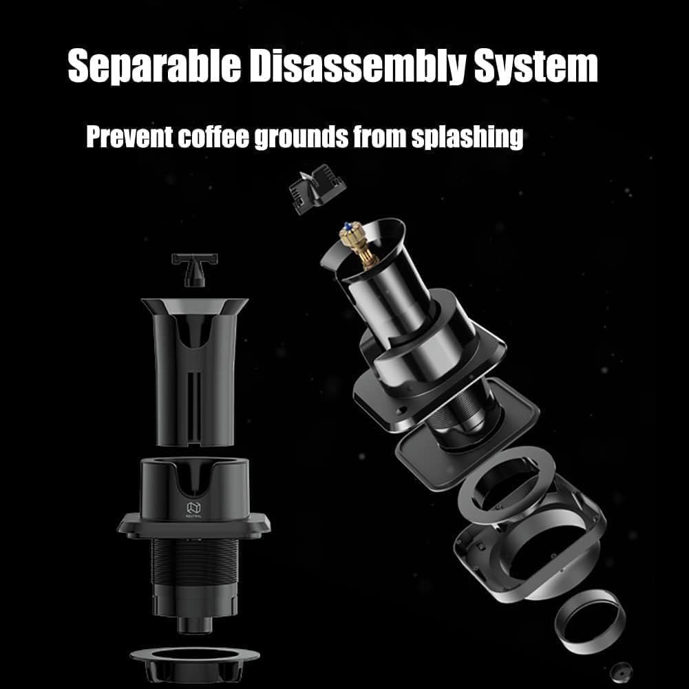 Electric Coffee Portafilter Cleaning Machine,Automatic Coffee Portafilter Knock Box Cleaning Tool with 3 Brush Head,5s Fast Clean