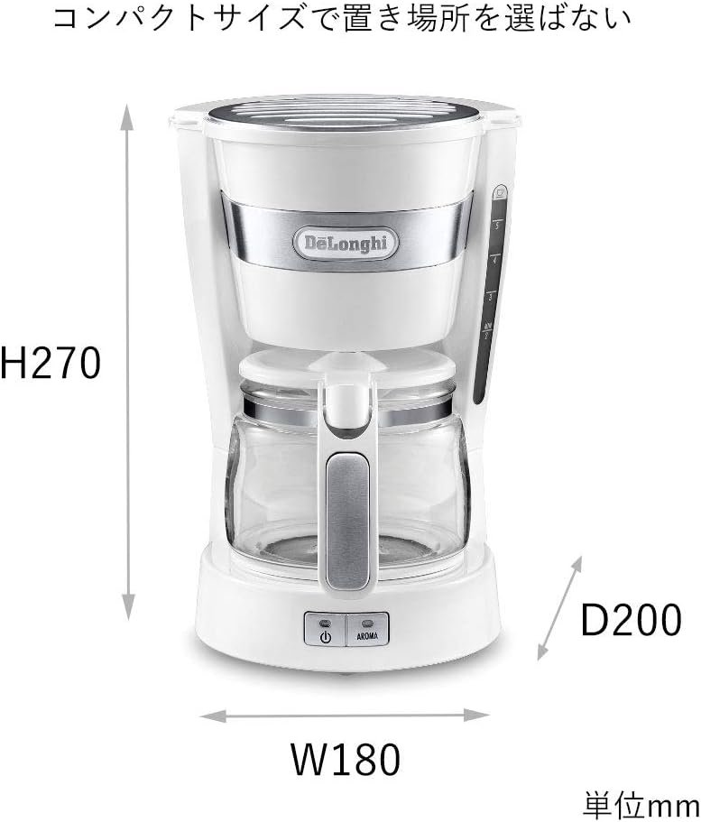 DeLonghi drip coffee maker ICM14011J (White)