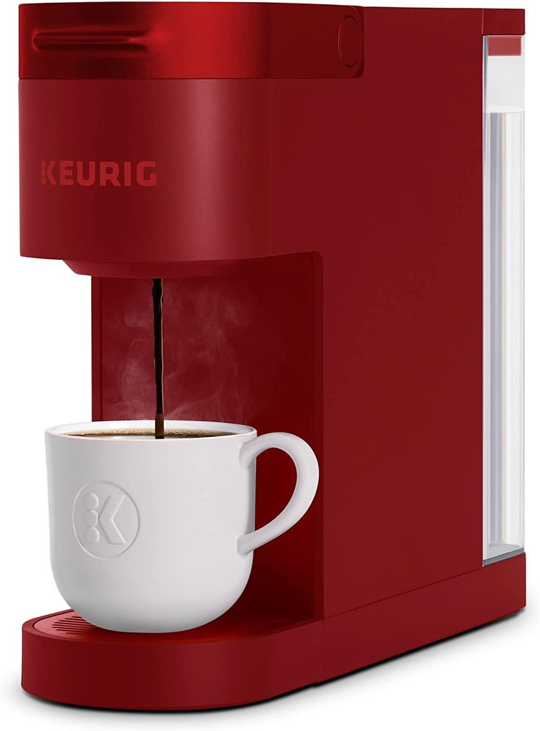 Keurig K- Slim Single Serve K-Cup Pod Coffee Maker, Multistream Technology, Black & K- Slim® Single Serve K-Cup Pod Coffee Maker, Multistream™ Technology, Scarlet Red