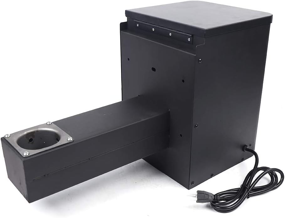 Vertical Pellet Hopper Pellet Storage Smoker Assembly Kit Electric Wood Pellet Grill Vertical Pellet Hopper With Digital Temperature Controller for Smoke Bake Roast