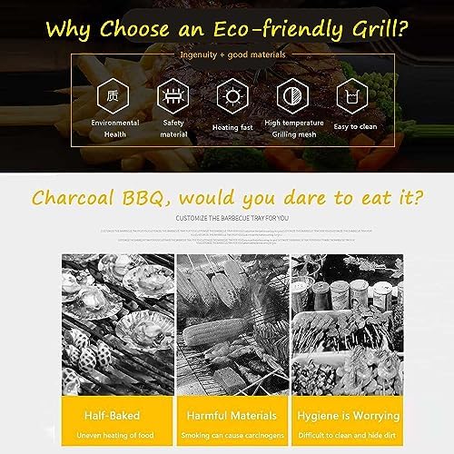 2800W Electric Smokeless Indoor Grill - Portable BBQ Table Top Griddle with Water-Filled Drip Tray & Temperature Control for Outdoor Picnics & Indoor Cooking