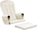 Lucky Monet 5PCS Velvet Glider Rocker Replacement Cushions, Thickened & Supportive Rocking Chair Cushion Set with 29.5 Inch High Backrest & Storage Pockets, for Indoor Nursery Glider, Beige
