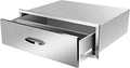Outdoor Kitchen Drawer BBQ Drawer Outdoor Kitchen Access Drawers Horizontal- Stainless Steel Double Drawers for Outdoor Kitchen Grilling Station Or BBQ Island,30Wx23Dx10H