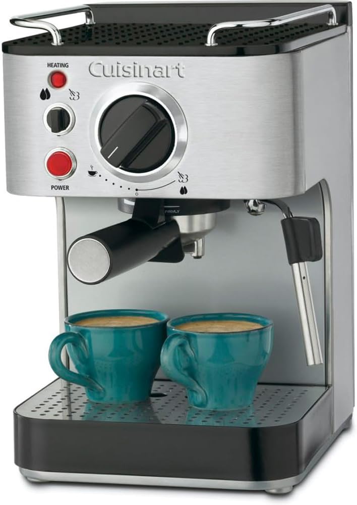 Cuisinart CBC-200SA Stainless Steel Manual Espresso Maker Bundle with 2 YR CPS Enhanced Protection Pack