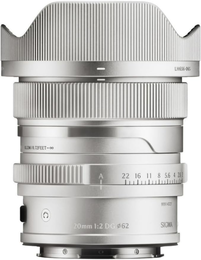 Sigma 20mm F2 DG Full-Frame Manual Aperture Ring Contemporary Lens (Silver, L Mount) Bundle with Software Suite and Memory Card (3 Items)