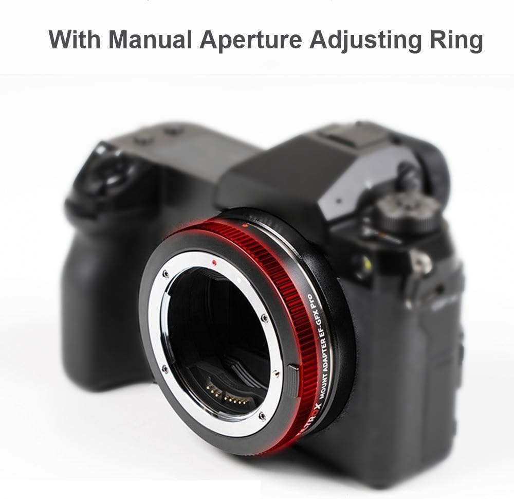 VILTROX EF-GFX PRO Auto Focus Mount Lens Adapter,Lens Converter Ring for Canon EF/EF-S Series Lens to Fujifilm Medium Format Camera G-Mount GFX 50SII GFX100 GFX100S GFX 50S 50R