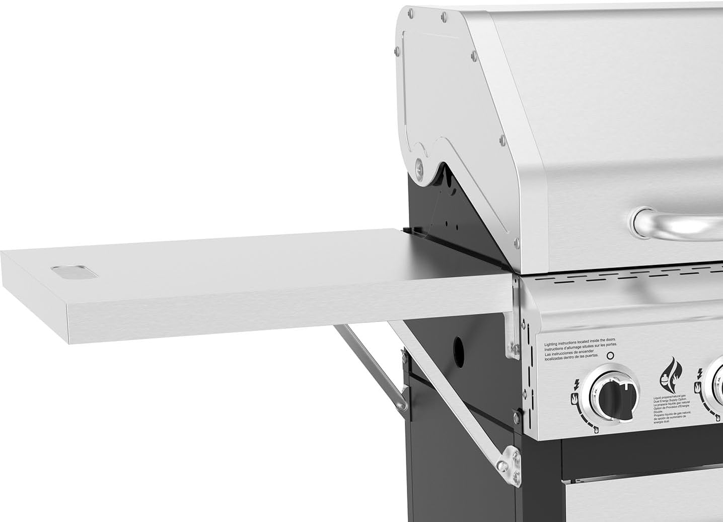 Nexgrill Deluxe 5-Burner Propane BBQ Grill with Side Burner and Foldable Side Table, Stainless Steel Control Panel, Electric Ignition, 60,000 BTUs Output, Gas Grill Perfect for Gatherings - 720-1046