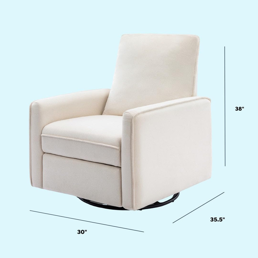 Davinci Penny Recliner and Swivel Glider in Performance Cream Eco-Weave, Water Repellent, Greenguard Gold Certified, CertiPUR-US Certified