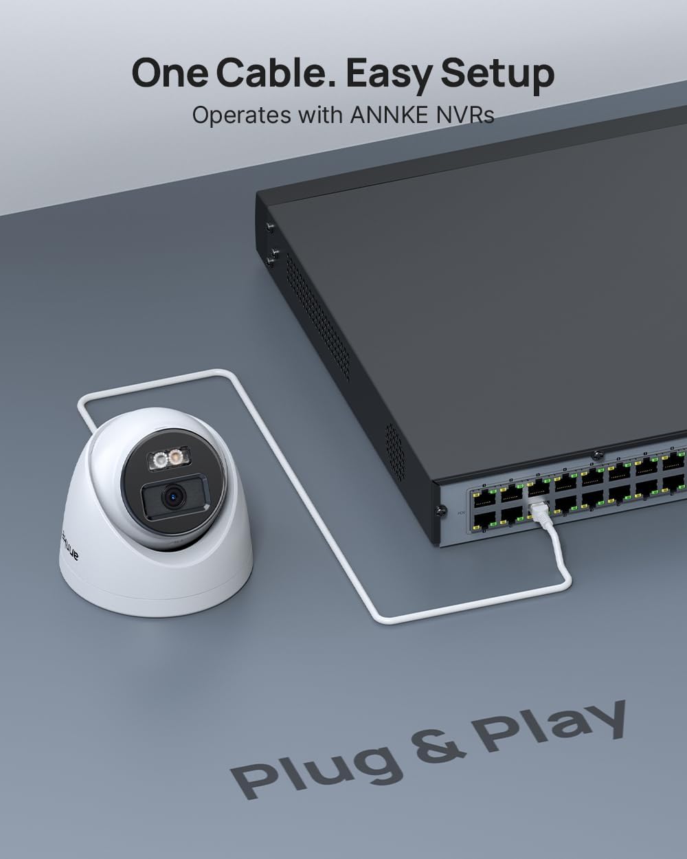 ANNKE 16CH 4K PoE Security Camera System, 12MP H.265+ NVR with 4TB HDD and 8X 4K/8MP IP Wired Cams, AI Human Vehicle Detection, Spotlight Color Night Vision, Built-in Mic, Compatible with Alexa