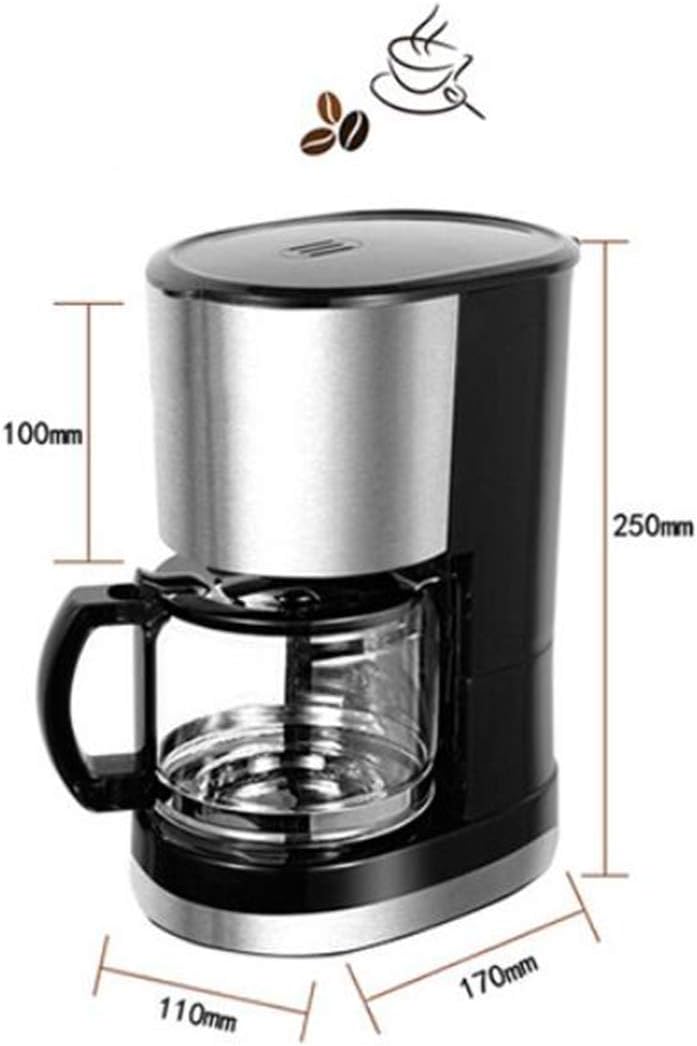Coffee Machine Fully Automatic Drip Glass Coffee Maker, Stainless Steel, Household Insulation, American Coffee Machine