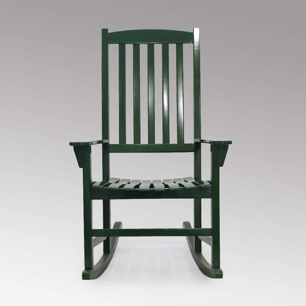 Cambridge Casual Solid Wood Bentley Porch Rocking Chair, Hunter Green