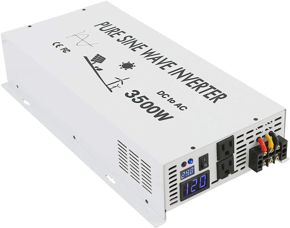 WZRELB 3500W High Frequency 24V 120V Off Grid DC AC Voltage Converter Home Power Supply True Pure Sine Wave Solar Power Inverter Generator