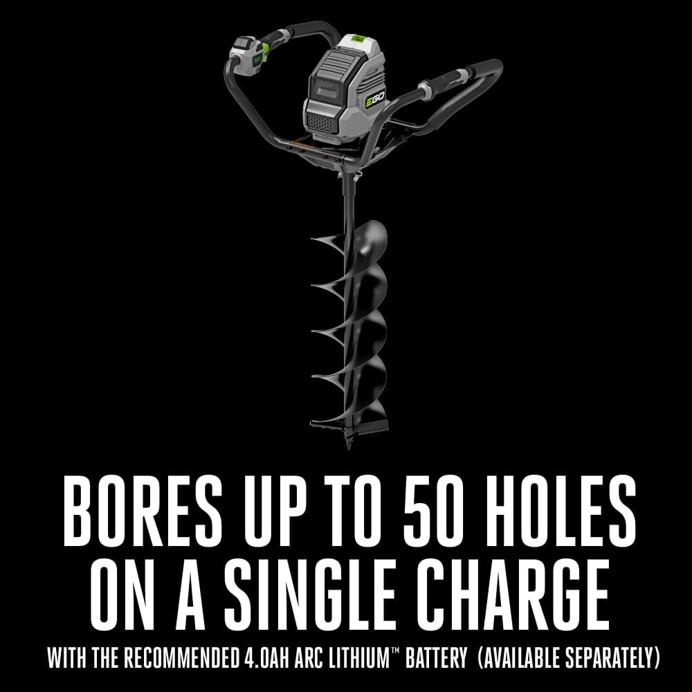 EGO Power+ 8' Auger, Post Hole Digger, Drill Auger for Digging Holes, Electric Cordless, Battery and Charger Not Included - EG0800