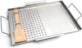 Stainless Steel Grill Pan Non-Stick BBQ Pan Square Barbecue Plate Outdoor Picnic Cooking Tools Barbecue Utensils